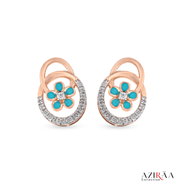 Fabulous Mini Floral Diamond Earrings - Aziraa Collection
