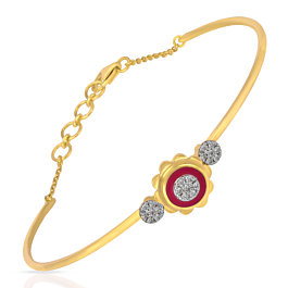 Glossy Floral Diamond Bracelet - Aziraa Collection