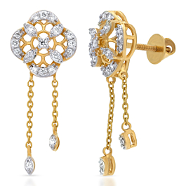 Attractive Floral Diamond Earrings - Theiaa Collection