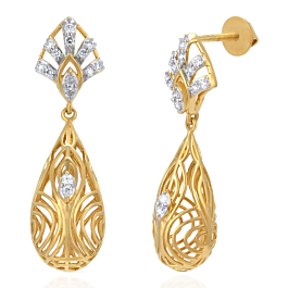 Charming Spiral Pattern Diamond Earrings - Theiaa Collection