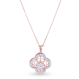 Attractive blooming Floral Diamond Necklace - Theiaa Collection