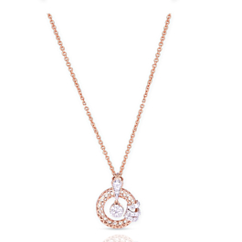 Scintillating Concentric Round Diamond Necklace - Theiaa Collection