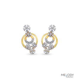 Gleaming Floral Diamond Earrings - Melody Collection