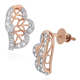 Glinting Semi Floral Diamond Earrings - Theiaa Collection