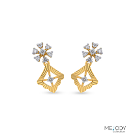 Scintillating Floral Diamond Earrings - Melody Collection