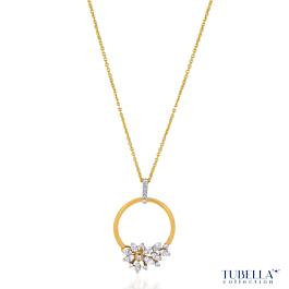 Sparkling Floral Diamond Necklace - Tubella Collection