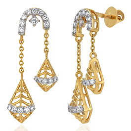 Wondering Dangler Diamond Earrings - Theiaa Collection