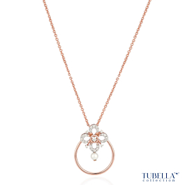 Captivating Floral With Pearl Diamond Necklace - Tubella Collection