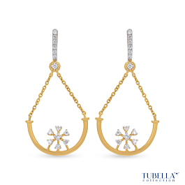 Captivating Floral Diamond Earrings - Tubella Collection