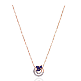Pretty Tri Petal Floral Diamond Necklace - Aziraa Collection