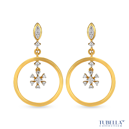 Enticing Floral Diamond Earrings - Tubella Collection