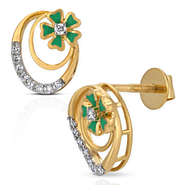 Captivating Floral Diamond Earrings - Aziraa Collection