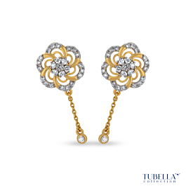 Astonishing Floral Design Diamond Earrings - Tubella Collection