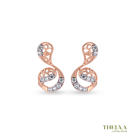Modish S Pattern Diamond Earrings - Theiaa Collection
