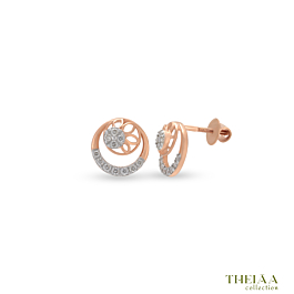Beauteous Semi Floral Diamond Earrings - Theiaa Collection