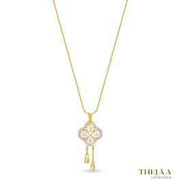 Glamorous Floral Diamond Necklace - Theiaa Collection