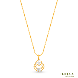 Attractive Floral Diamond Necklace - Theiaa Collection