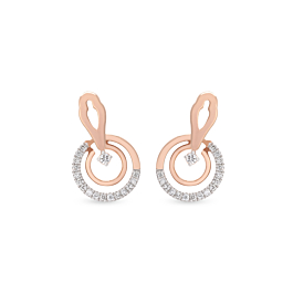 Exquisite Circular Drop Diamond Earrings