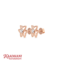 Trendy Floral Diamond Earrings