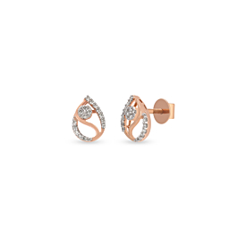 Ornate Pear Drop Diamond Earrings