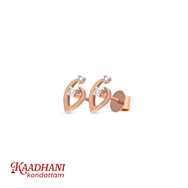 Fashionable Dual Stone Diamond Earrings