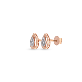 Opulent Pear Drop Design Diamond Earrings