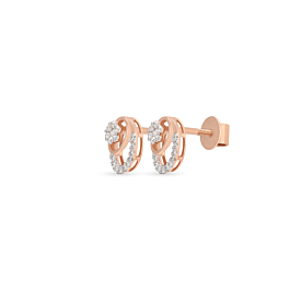 Sparkling Petite Floral Diamond Earrings