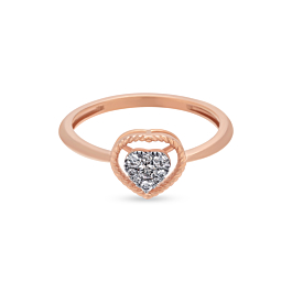 Petite Dual Heart Diamond Ring