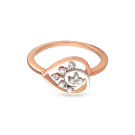 Fancy Heart Diamond Ring-EF IF VVS-18kt Rose Gold-7