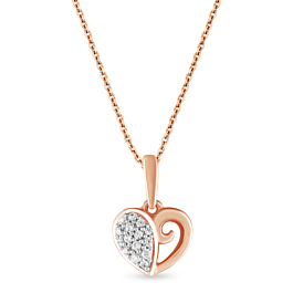 Forever Mine Diamond Necklace-EF IF VVS-18kt Rose Gold-