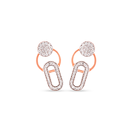 Sublime Circle Design Diamond Earrings - Invogue Collection