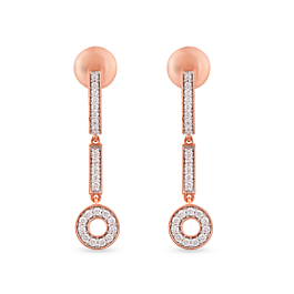 Glitzy Circular Pattern Diamond Earrings - Invogue Collection