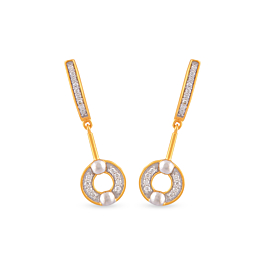 Alluring Circle Design Diamond Earrings - Invogue Collection
