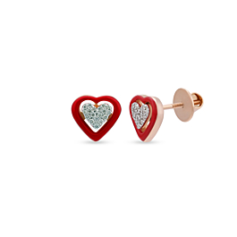 Scarlet Heart Diamond Earrings - Aziraa Collection