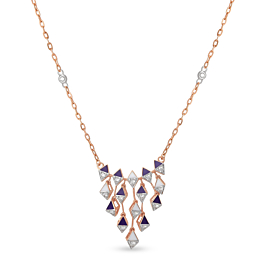 Sophisticated Triangular Design Diamond Necklace - Aziraa Collection