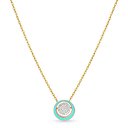 Glinting Concentric Circle Diamond Necklace - Aziraa Collection