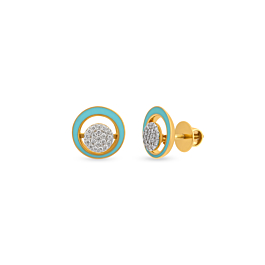 Attractive Circular Pattern Diamond Earrings - Aziraa Collection