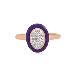 Gleaming Oval Pattern Diamond Ring - Aziraa Collection