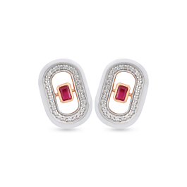 Pride O Red Diamond Earrings - Aziraa Collection