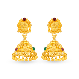 Traditional Lakshmi Gold Earrings