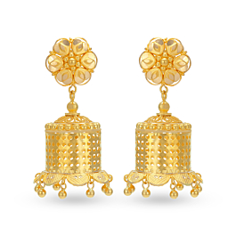Alluring Fancy Beaded Gold Earrings