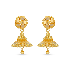 Captivating Heartin Floral Gold Earrings