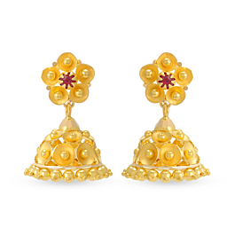 Charming Flowery Gold Earrings