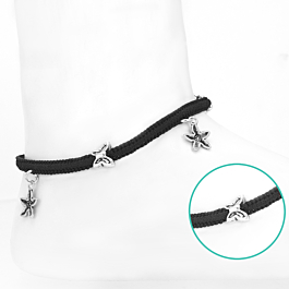 Petite Butterfly Silver Anklets