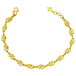Divine Floral Link Gold Bracelets