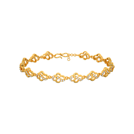 Marvellous Floral Link Gold Bracelet