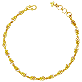 Mesmerized Leaf Style Gold Bracelet