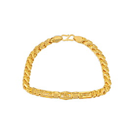 Fancy Interlocked Gold Bracelet