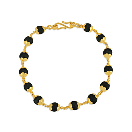 Divine Karungali 6mm | 14 Beads Gold Bracelet