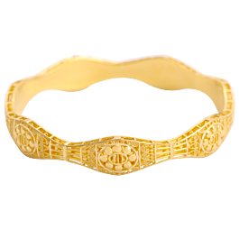 Attractive Floral Gold Bangle
